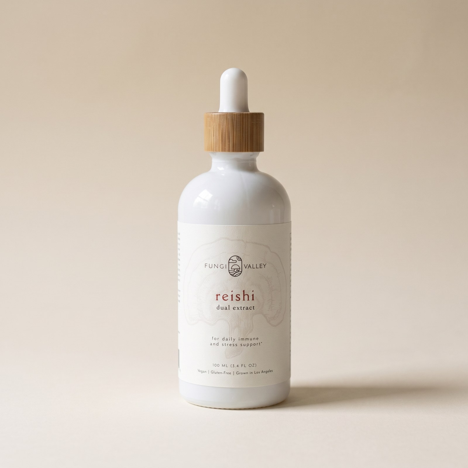 Fungi Valley Reishi dual extract tincture, 100 ml bottle